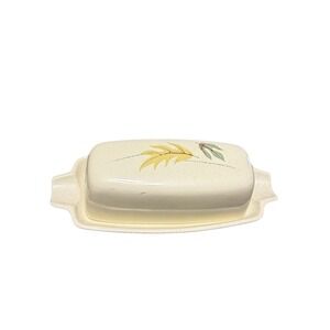 Franciscan Autumn Butter Dish w Lid Speckled USA Vintage Color Seal